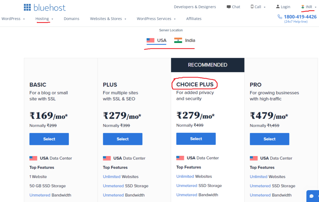 bluehost india ওয়েব হোস্টিং