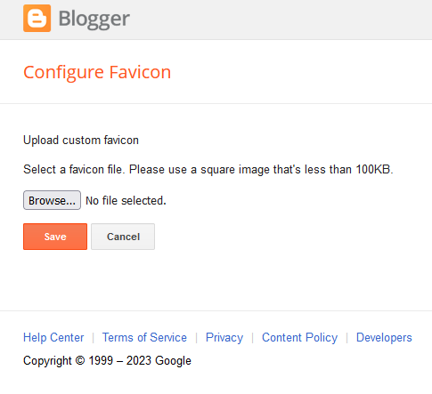 blogger fabicon