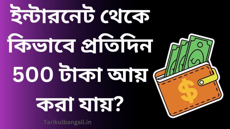 ইন্টারনেট থেকে কিভাবে প্রতিদিন 500 টাকা আয় করা যায়?