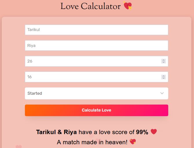 love calculator