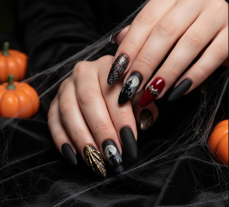 Halloween Nails Design Images for nail art lovers! 11 Black Halloween nails