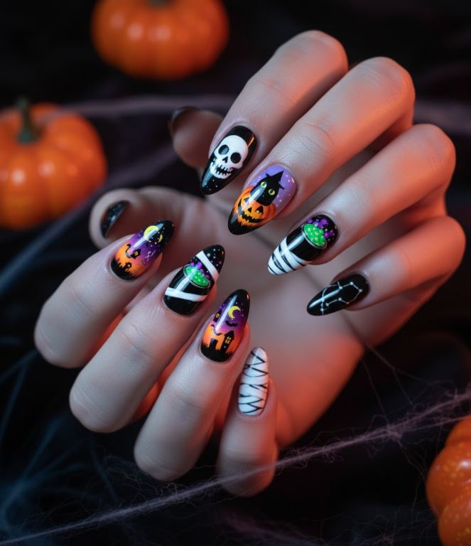 Halloween Nails Design Images for nail art lovers! 14 halloween nail designs acrylic