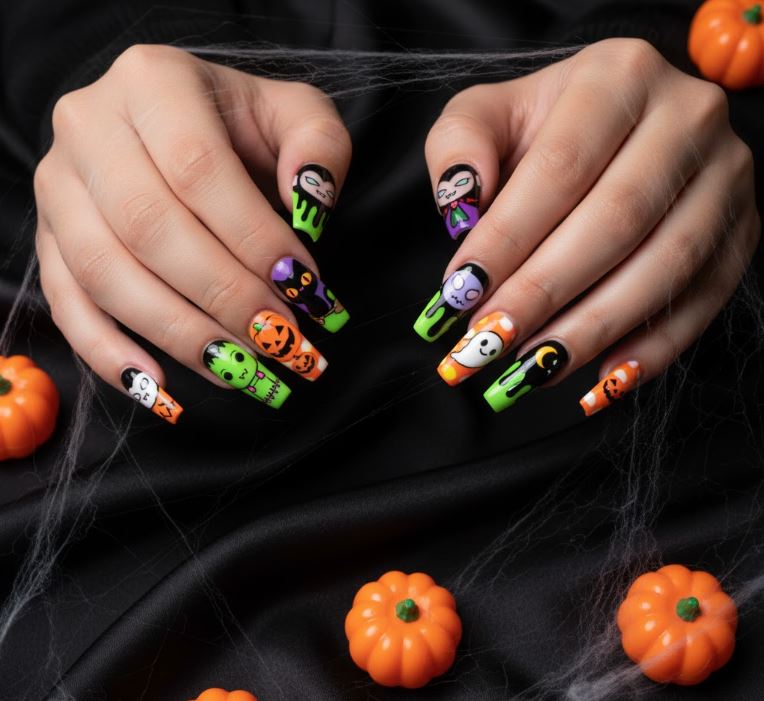 Halloween Nails Design Images for nail art lovers! 4 halloween nail designs almond shape
