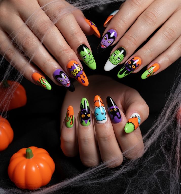Halloween Nails Design Images for nail art lovers! 6 halloween nail designs easy