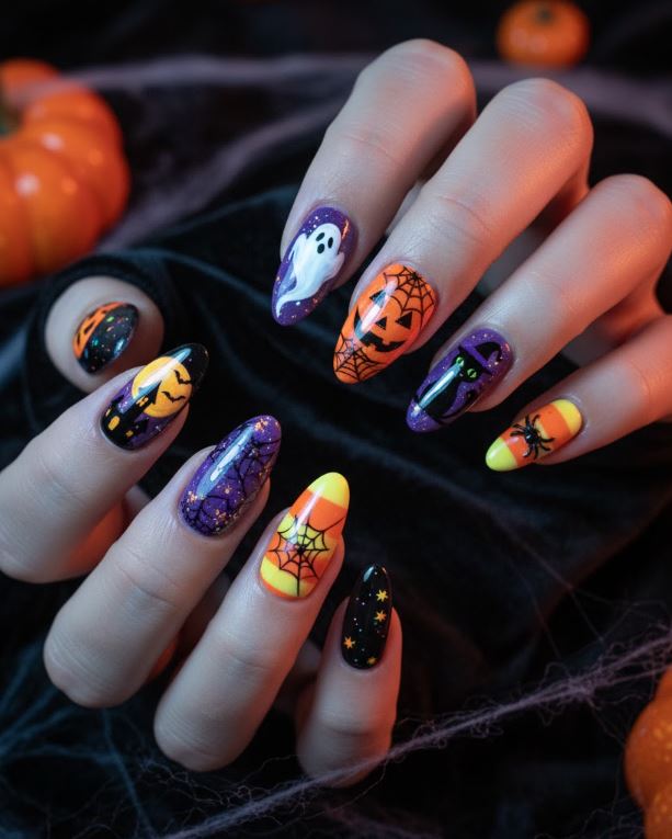 Halloween Nails Design Images for nail art lovers! 19 halloween nail designs for short nails